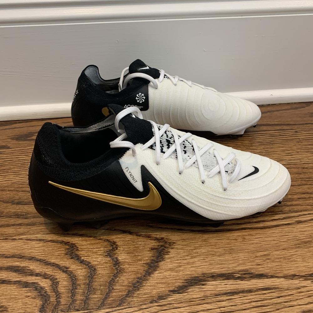 Nike Phantom GX II 2 Pro FG Black Gold Soccer Cleats Men's Size 6.5 FJ2563-100
